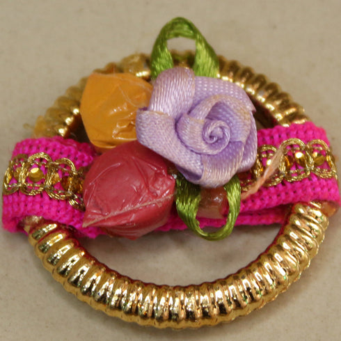 Gold Coated Bangle With Rose Haldi Kumkum Pack Of 50